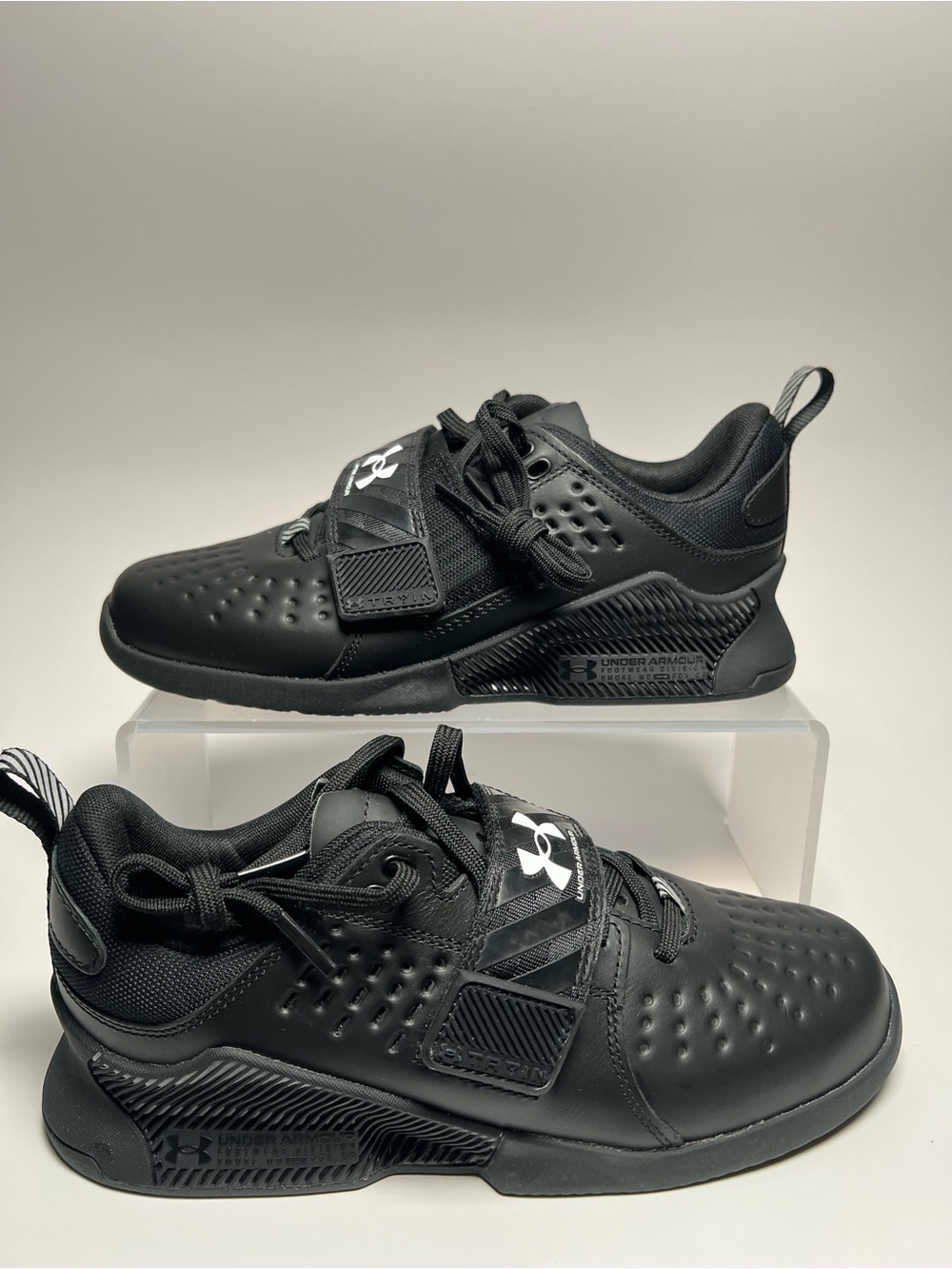 Under Armour Reign Lifter Black White Training Shoes 3028028-001 Men’s 6.5 W 8